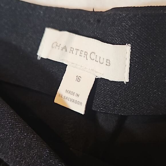NWT Charter Club Skinny Leg Chelsea Black Waist Smoothing Pants - Picture 3 of 10